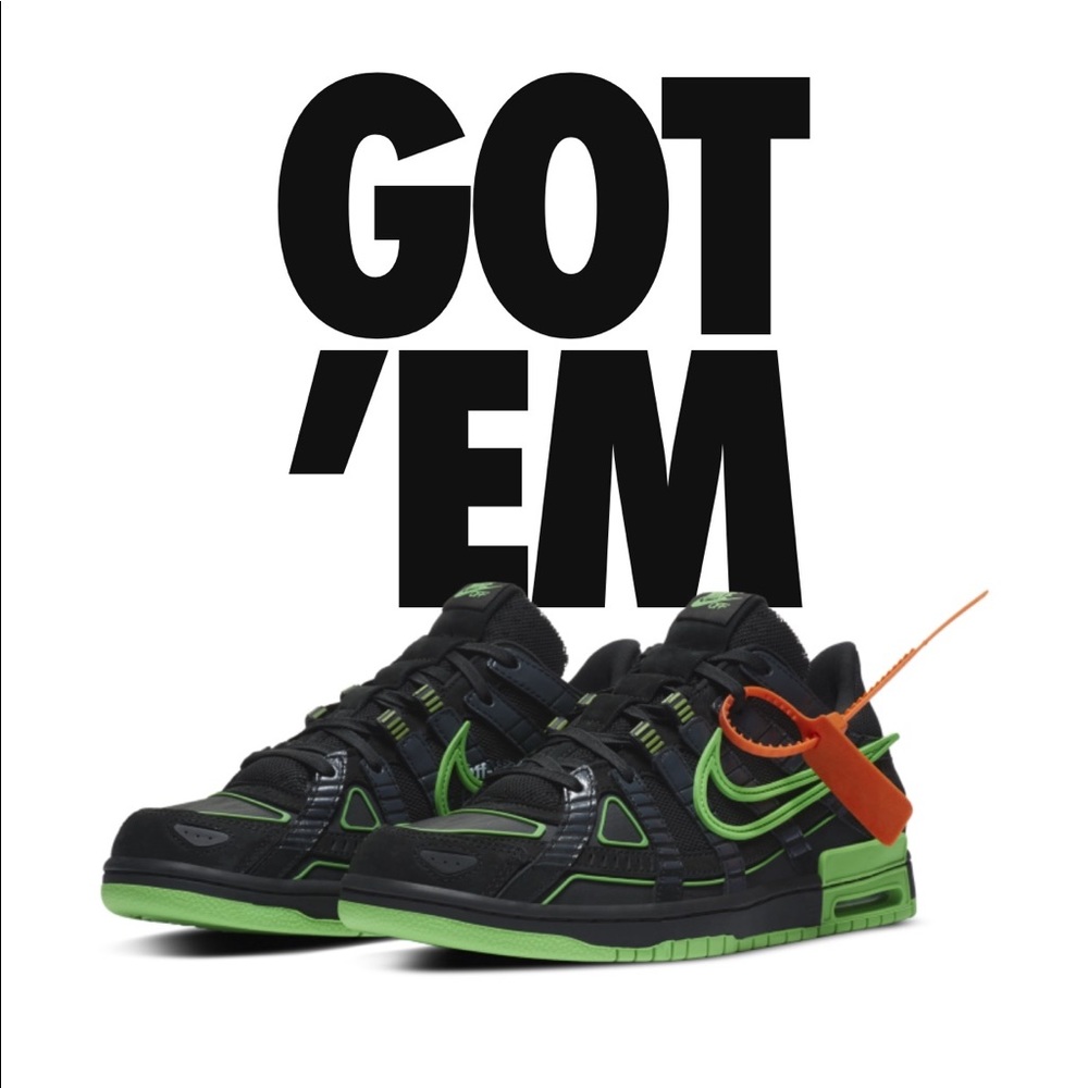 Nike Green Strike Rubber Dunk Off White